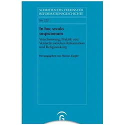 In hoc seculo suspicionum, Sachbücher von Hannes Ziegler