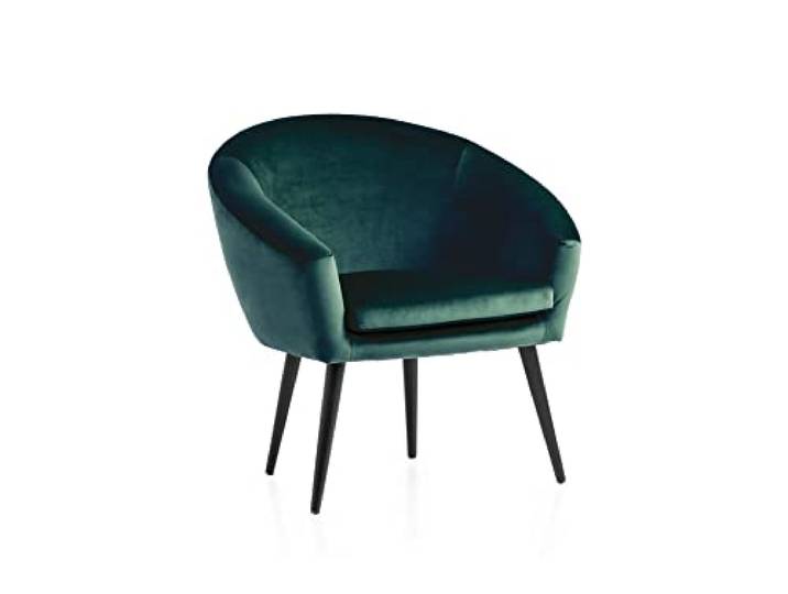 Traumnacht Theo Relaxsessel mit Armlehnen Samt Grün 65x74x81 cm Cocktailsessel bequemer Polstersessel kompakt deutscher Qualitätsstandard