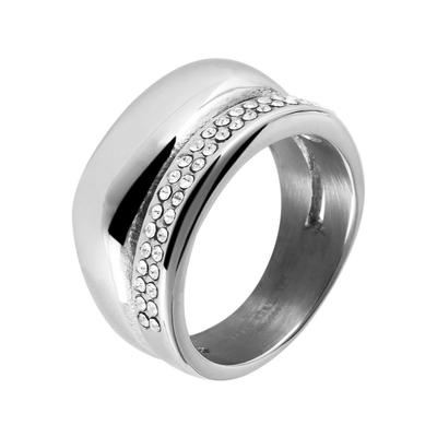 Fingerring AKZENT "Fiete, langlebig" Gr. 54, silber (silberfarbig), Fingerringe, Damen, 54, Edelstahl, Fingerring