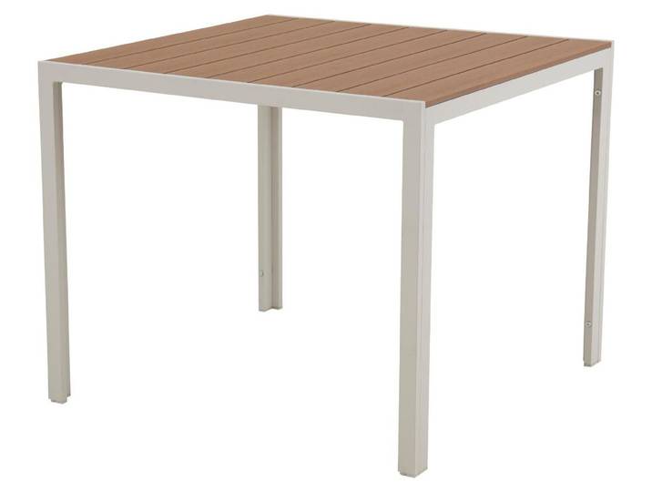OUTFIT 106817, Buche, Grau, Aluminium, Holz-Kunststoff-Verbundwerkstoff (WPC), Quadratische Form, Sandy grey , teak beech, 4 Bein(e), China