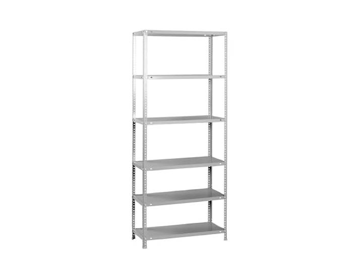 Simonrack Schwerlastregal, Lagerregal, 200x80x40 Metallregal, Kellerregal, Biegestelle 100 kg, 6 Fachböden, Grau - Comfort
