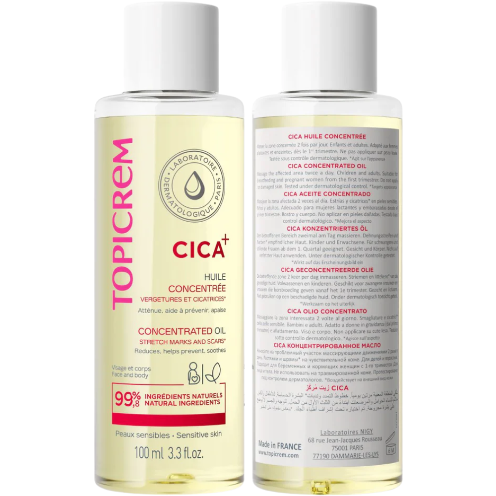 Topicrem Cica+ Concentrated Body Oil for Stretch Marks and Scars 100mL