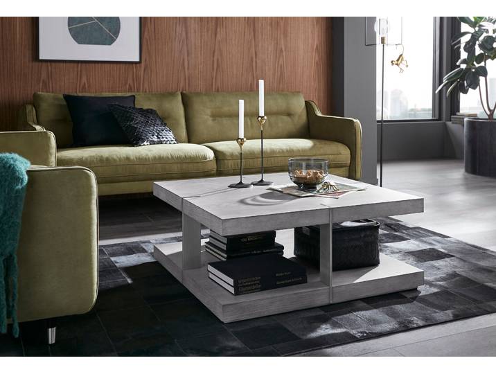 Couchtisch GOODPRODUCT Verrazzano , bunt (grau, silberfarben), B:100cm H:38cm T:100cm, Tische, Couchtisch