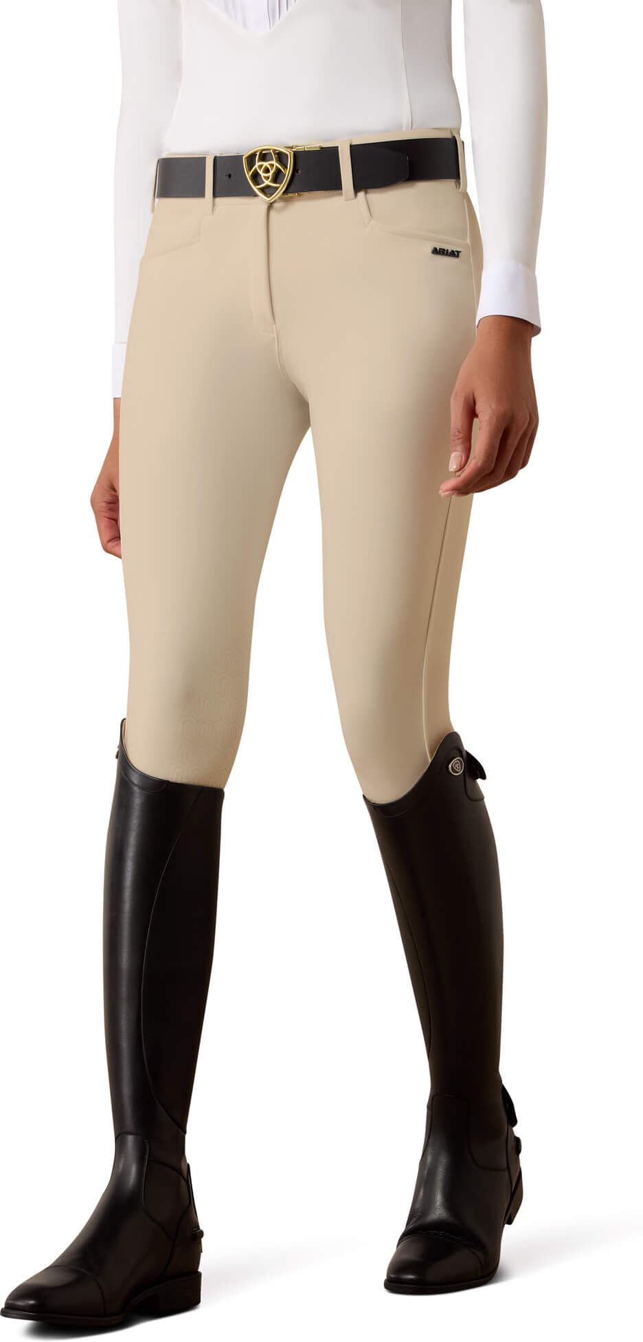 Women's Compel Knee Patch Breeches in Tan, Size: 34 Regular by Ariat