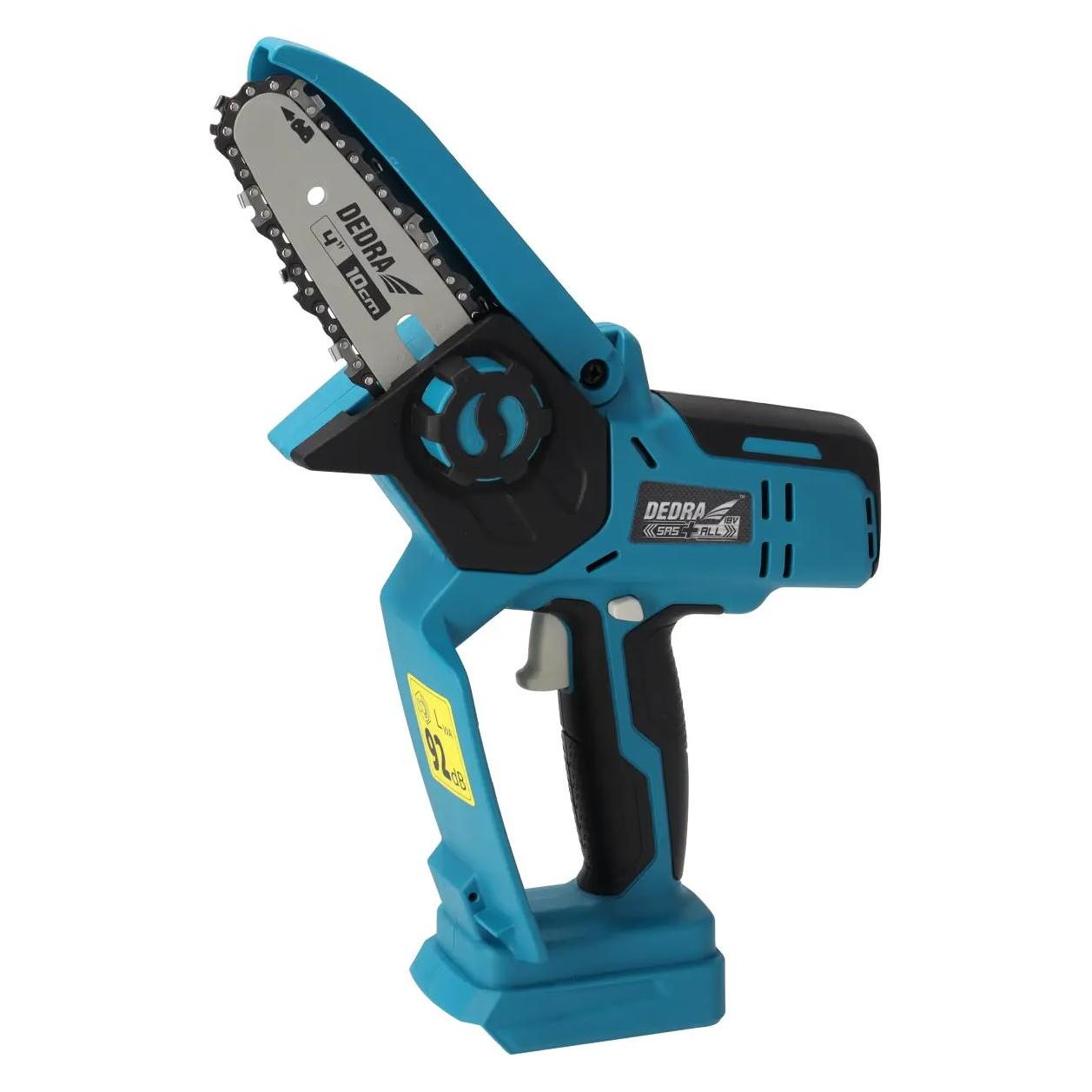 Dedra Mini Akku-Kettensäge 18V, 4" Führungsstange SAS+ALLE DED7099 (Akku Kettensäge) (DED7099)