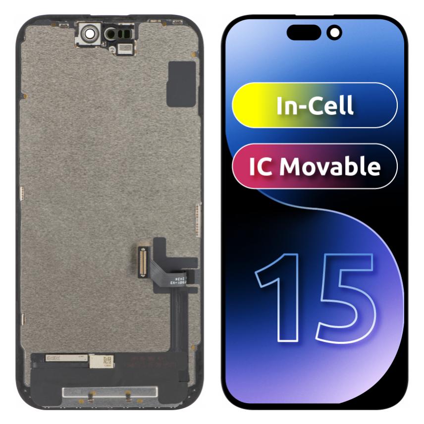 Zy Display Unit für iPhone 15, In-Cell IC Version, Schwarz (Display, Apple iPhone 15) (58281883)