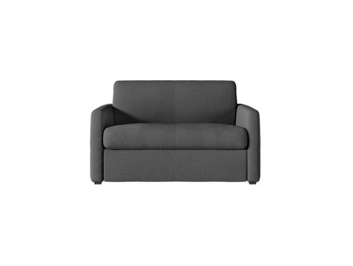 Fauteuil AGATHE convertible express couchage quotidien 100x190cm en tissu gris foncé - Matelas 13cm