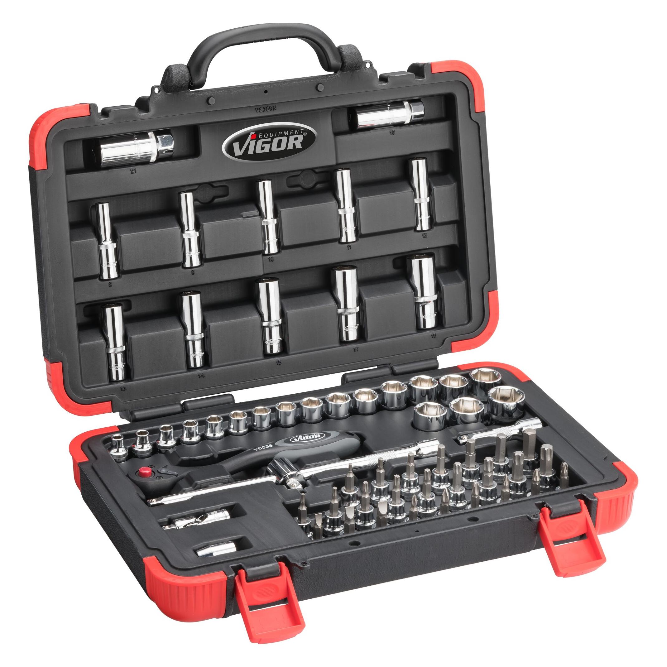 Vigor 3/8 Zoll Steckschlüsse Satz 61-tlg (V2305N)