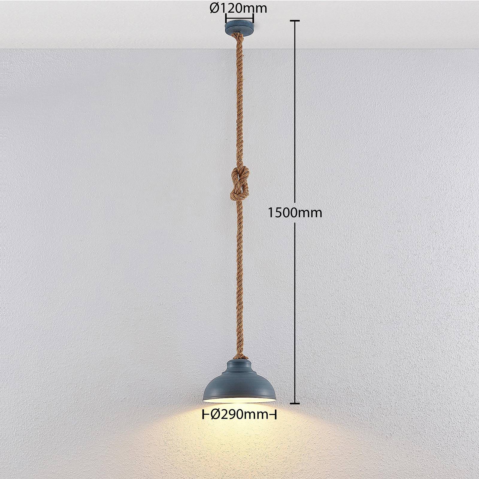 Pendant Light Chaby Lindby, dimmable, Alu / grey / zinc, Living / Dining Room, metal, Vintage, Ceiling Light