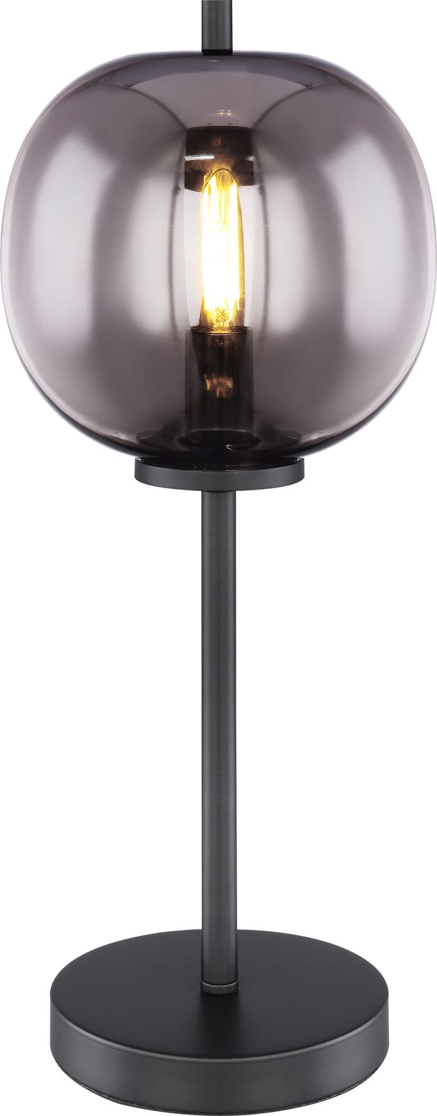 Globo Lighting Design tafellamp Blacky zwart grijs van glas en metaal Ø 19 cm