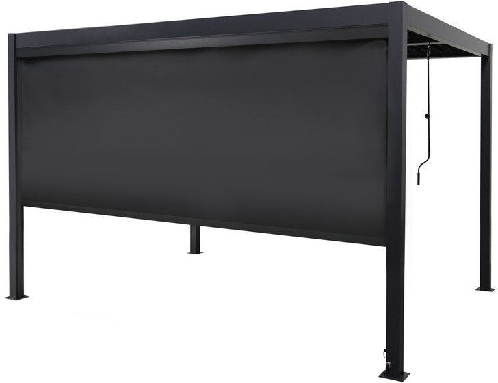NICE Dreams Living Ltd Grey 70%PVC+30%Polyester Screen for Pergola Grey 300cm H x 400cm W x 25cm D
