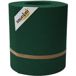 zaun zu® Sichtschutzstreifen Rille Maxi Rolle für Doppelstabmatten 24cm hoch Grün 26m
