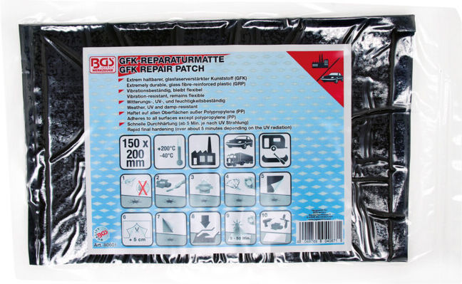 BGS Tapis de réparation GFK 150 x 220 mm ; BGS technic (80601)