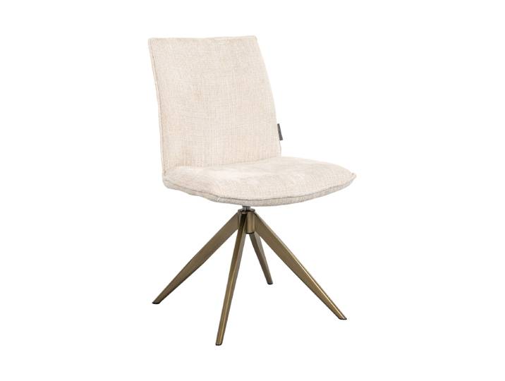 Drehbarer Design Esszimmerstuhl „Dakota“ Beige Richmond Interiors