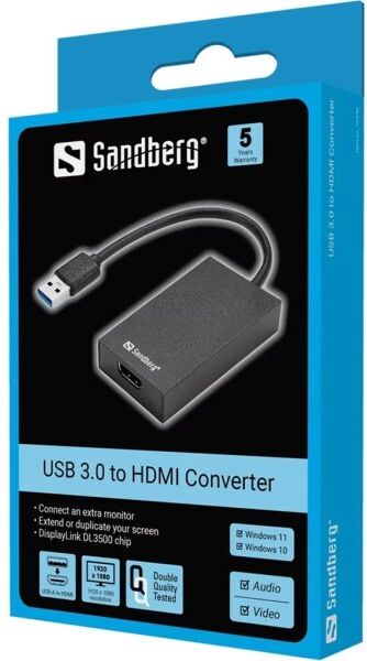 Sandberg Usb 3.0 Til Hdmi-Adapter