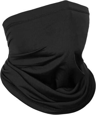 Inspire Select Cycling Face Mask Breathable UV Protection Neck Gaiter Sweat Absorbing Sport Bandana For Fishing & Training black one Size