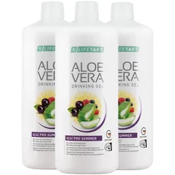 Aloe Vera Drinking Gel Açai Pro Summer 3er Set