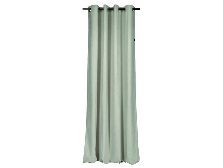Schöner Wohnen Ösenvorhang Peachy, Grün, Jadegrün, Salbeigrün, Uni, 130x250 cm, Heimtextilien, Vorhänge, Fertigvorhänge, Ösenvorhänge