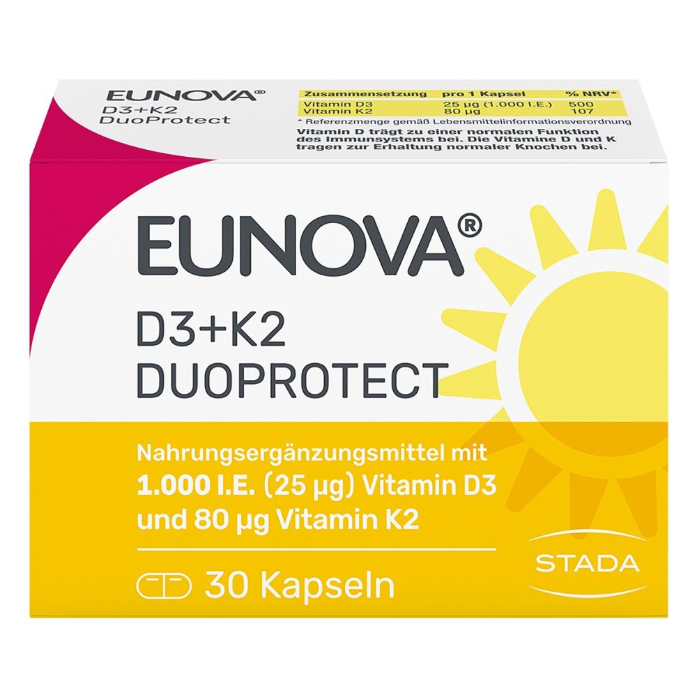 STADA Consumer Health Deutschland GmbH Eunova DuoProtect Vitamin D3+K2 1000IE/80UG 13360622