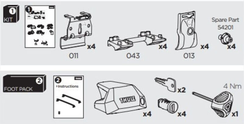 France Attelage Kit Thule 6040