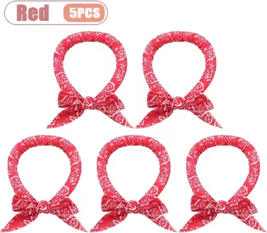 Inspire Picks ChillBuddy Breathable Pet Cooling Scarf For Cats & Dogs red 5pcs