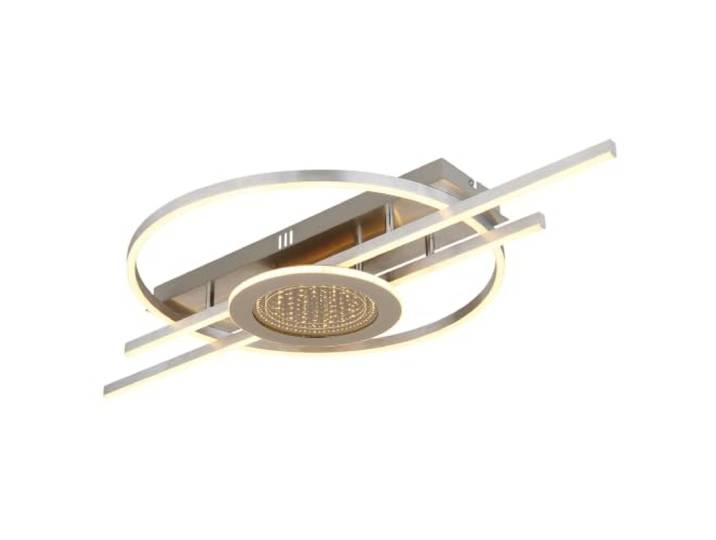 Plafonnier LED effet 3D métal argenté L 95 cm