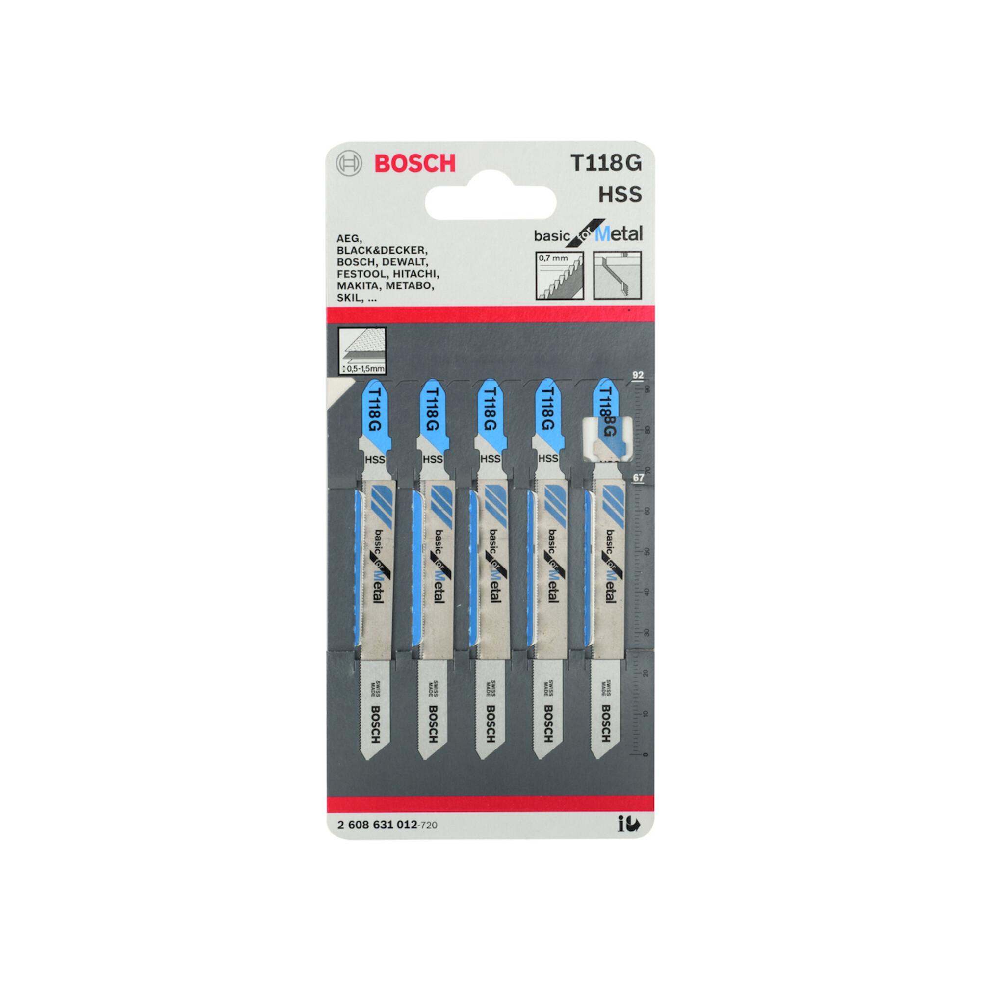 BOSCH Stichsägeblatt T 118 G, Basic for Metal (2608631012)