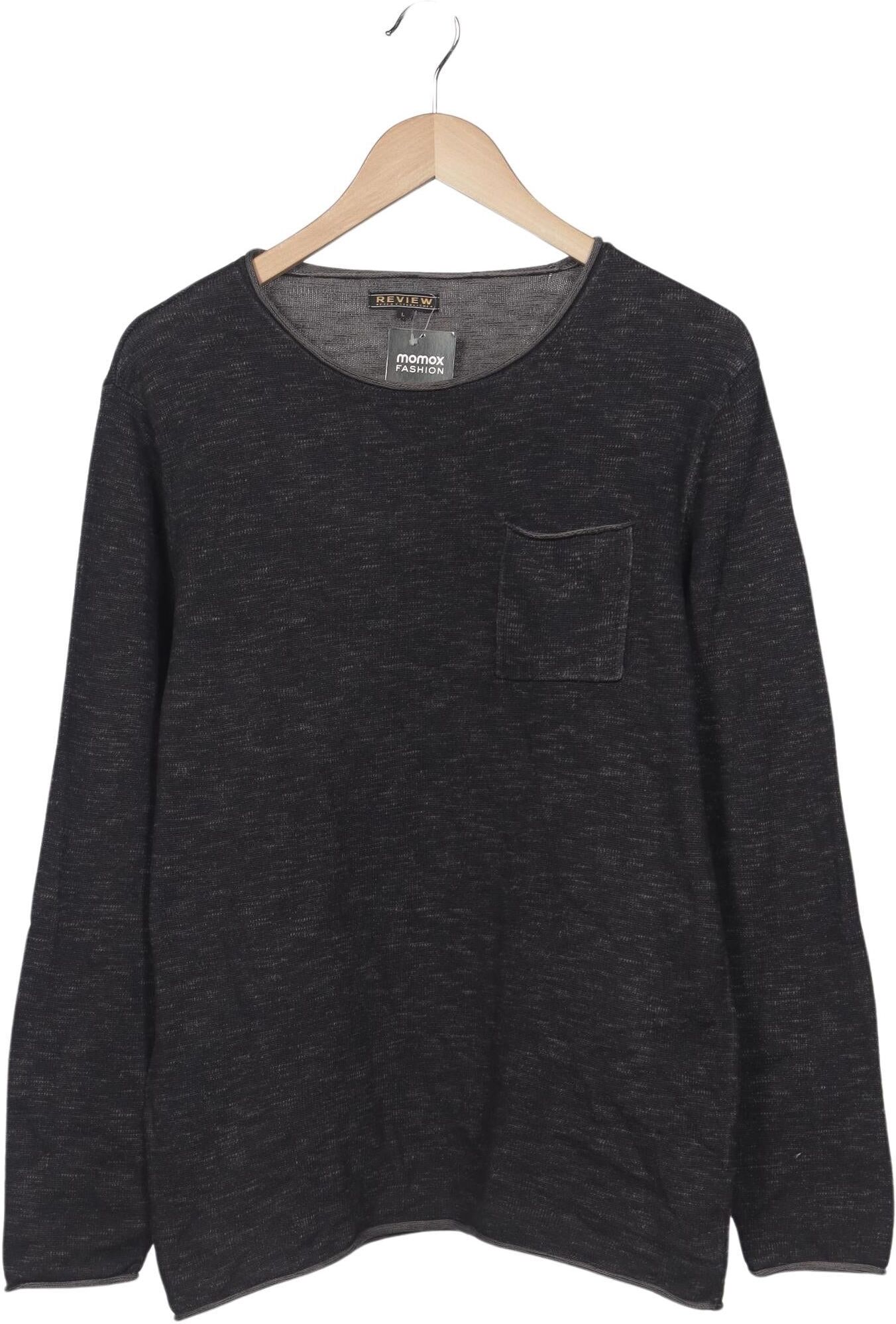 Review Herren Pullover, Grau, Gr. L, Baumwolle - Second Hand