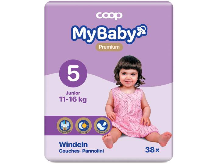 MyBaby My Baby Windeln Junior Grösse 5 11-16 kg 38 Stück