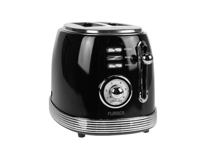 FURBER Toaster Brando , schwarz (schwarz glanz), Toaster, Toaster