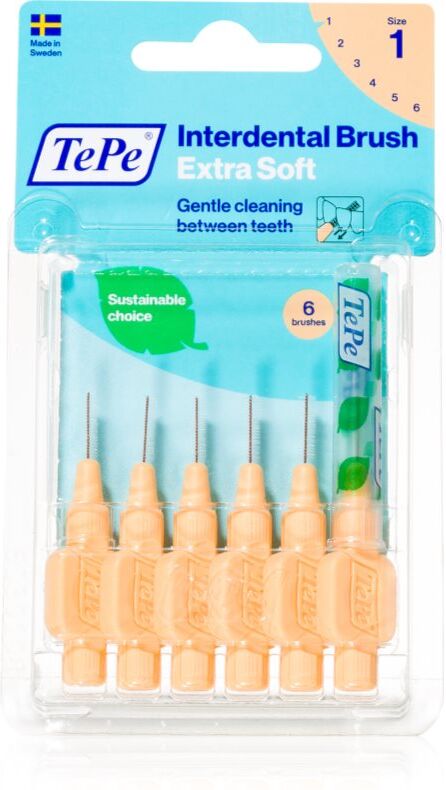 TePe Interdental Brush Extra Soft brossettes interdentaires Orange 0,45 mm 6 pcs