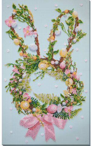 Perlen-Stickbild "Ostern", 23 x 40 cm
