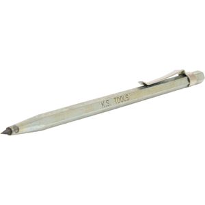 KS-Tools Reißnadel 300.0301, gerade, 145mm, mit Clip, für Metall, Stein, Kunststoff