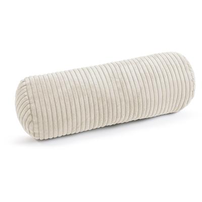 Nackenrolle MAGMA HEIMTEX "SHARA Nackenrolle", beige, B:0cm H:0cm L:40cm Ø:15cm, Faserbällchen (Polyester), Polyamid, Polyester, Funktionskissen, Nackenrolle, Kuschelige Nackenrolle aus Cord – Komfort trifft Stil