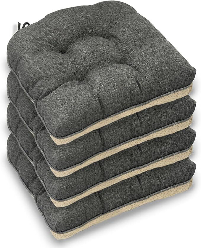 Latitude Run Casabella Chair pads, Dining Chairs Cushion 4 Pc Cushions Grey 45cm W