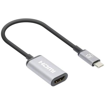 Manhattan USB 2.0 Adapter [1x USB-C® Stecker - 1x HDMI-Buchse] 4K@60Hz USB-C to HDMI-Adapter 15 cm