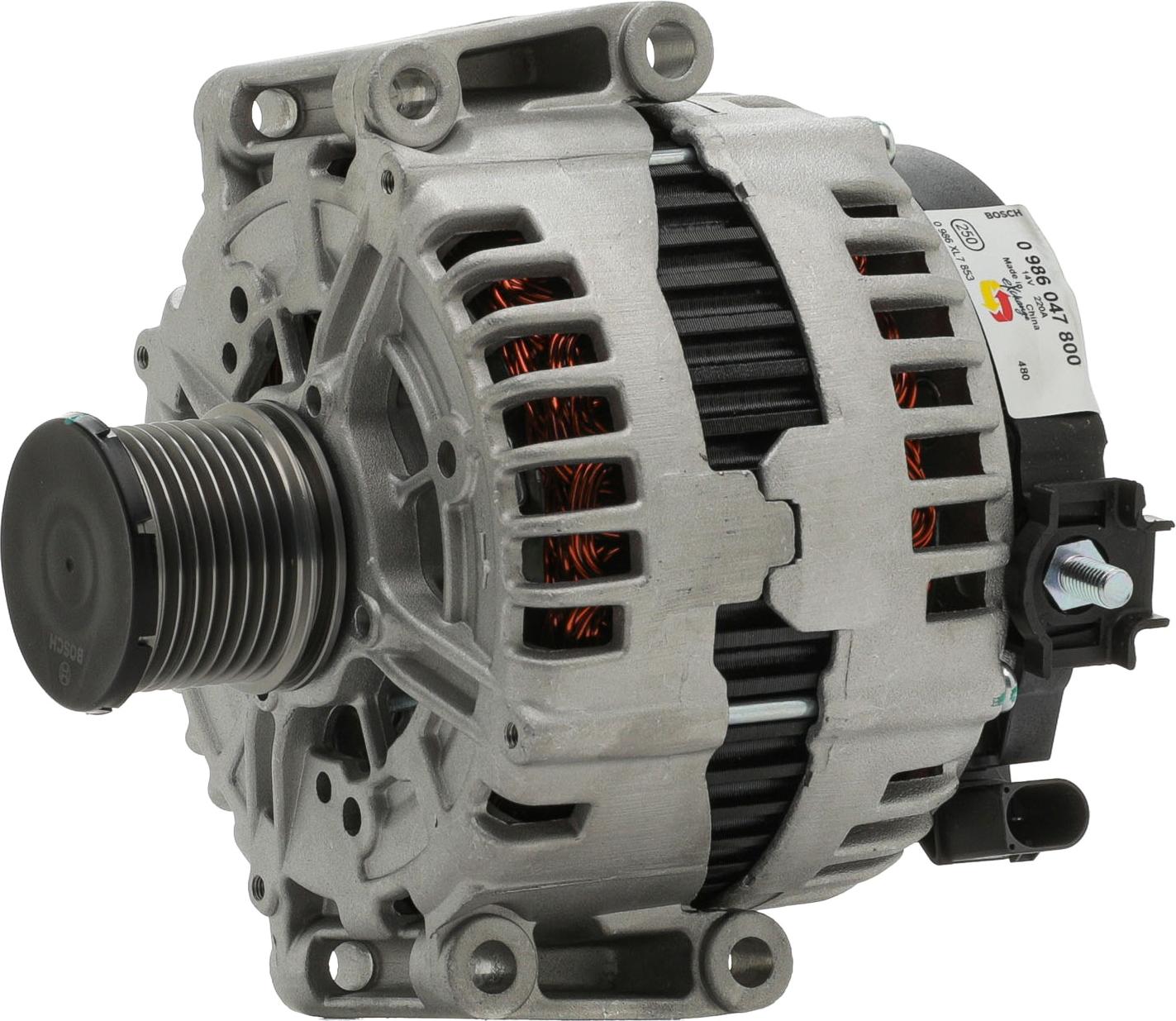BOSCH 0 986 047 800 Lichtmaschine Generator LiMa 220A 14V passend für MERCEDES-BENZ M-Klasse (W164) S-Klasse Limousine (W221) R-Klasse (W251, V251) GL