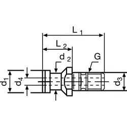 Anzugsbolzen ISO 7388-3 Form AD SK50 m.Bohr.TECWERK