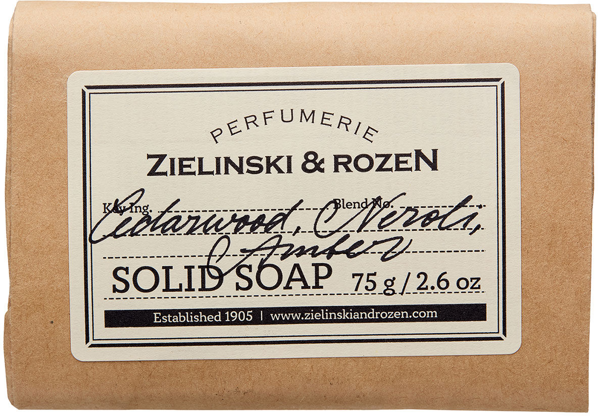 ZIELINSKI & ROZEN Cedarwood, Neroli, Amber Solid Soap 75g