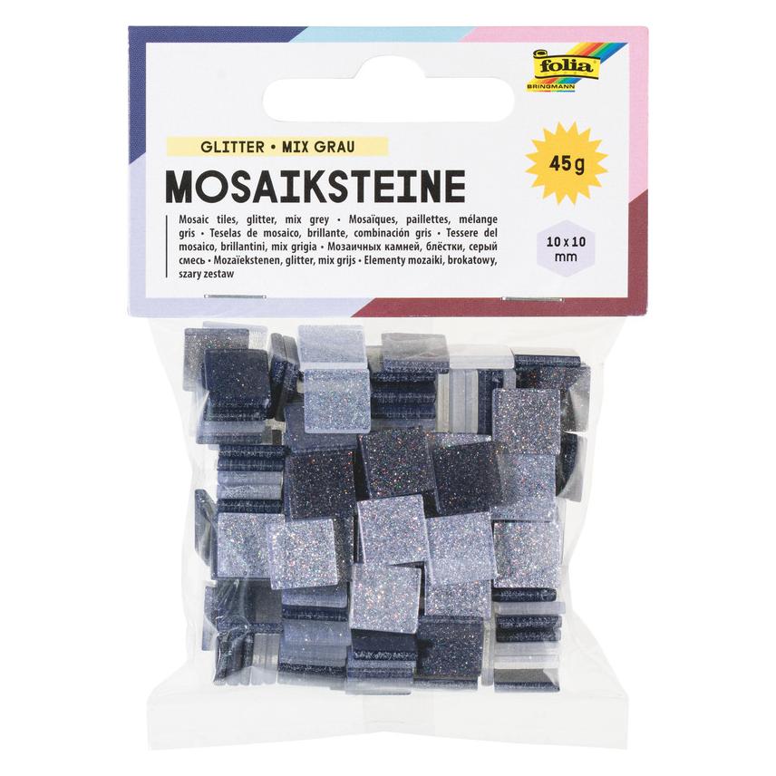 Folia Mosaiksteine GLITTER MIX, 45g, 10x10mm (38651587)