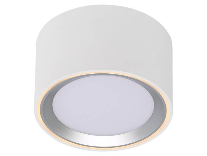 Nordlux LED luminaire apparent Fallon blanc anneau en acier brossé 100 mm
