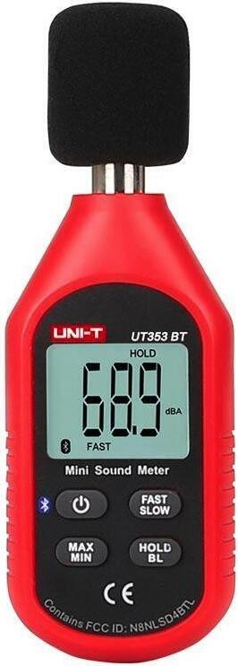 UNI-T UT353BT Digitaal geluidsmeetapparaat met geluidsintensiteitsmeter (30-130dB)