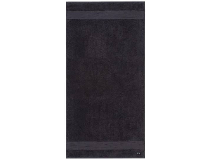 Duschtuch LACOSTE LLECROCO , schwarz (bitume), B:70cm L:140cm, Frottier, Obermaterial: 100% Baumwolle, Handtücher, Duschtuch, mit Label-Applikationen