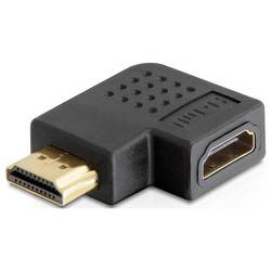 Delock 65076 HDMI Adapter [1x HDMI-Stecker - 1x HDMI-Buchse] Mehrfarbig 90° nach rechts gewinkelt
