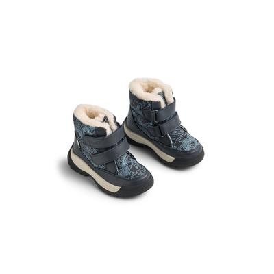 Winterstiefel WHEAT "WHEAT Winterboot Millas Tex", Damen, Gr. 26, blau (elevation map), Leder, Schuhe Winterstiefel