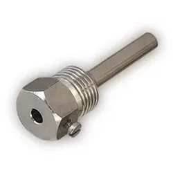 Tauchhülse für Temperaturfühler - Edelstahl, 100mm, 1/2" Messfühler Speicherfühler