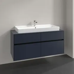 Villeroy und Boch Collaro Waschtischunterschrank C09100VQ 120x54,8x50cm, Waschtisch mittig, marine blue