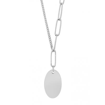 Kette mit Anhänger ADELIA´S "Unisex Edelstahl Halskette mit Anhänger unbekannt cm", silber, Halsketten, Damen, unbekannt, Edelstahl