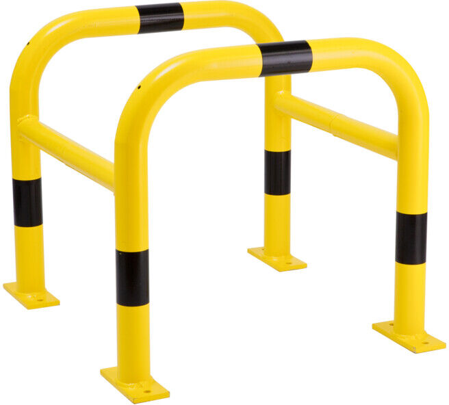 Moravia Protection de colonne acier noir/jaune 2 pièces 600 × 620 × 620 mm à cheviller (200.23.561)
