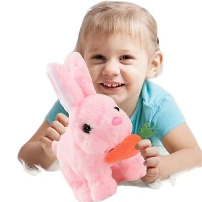Mein realistisch aussehender Kaninchen-Spielzeug interaktive elektronische Haustier-Spielzeuge Kaninchen können hopsen laufen und die Ohren wackeln Osterplüschstoffkaninchen Spielzeug